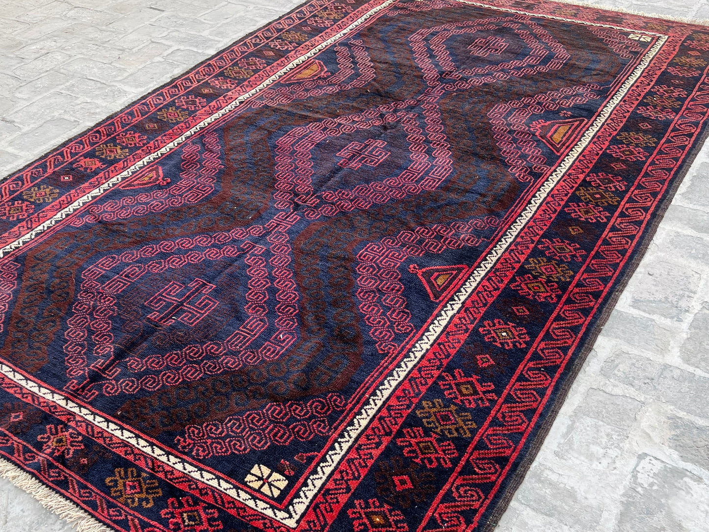 Handmade Afghan Traditional Balochi Rug 299 CM x 170 CM KB#12508