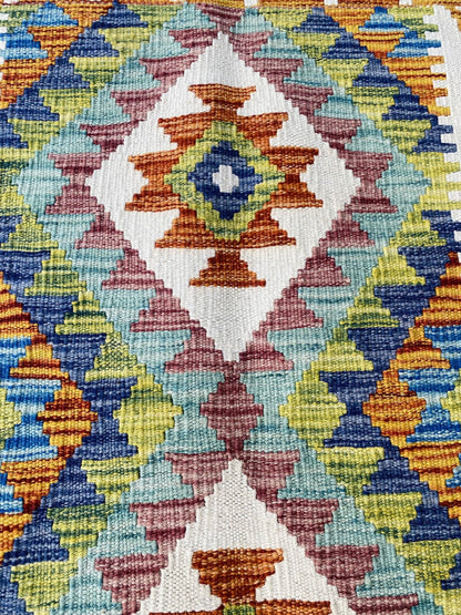 Handmade Afghan Chobi Kilim Rug 90 CM x 60 CM ( SS # 25 ).