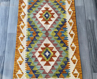Handmade Afghan Chobi Kilim Rug 90 CM x 60 CM ( SS # 25 ).
