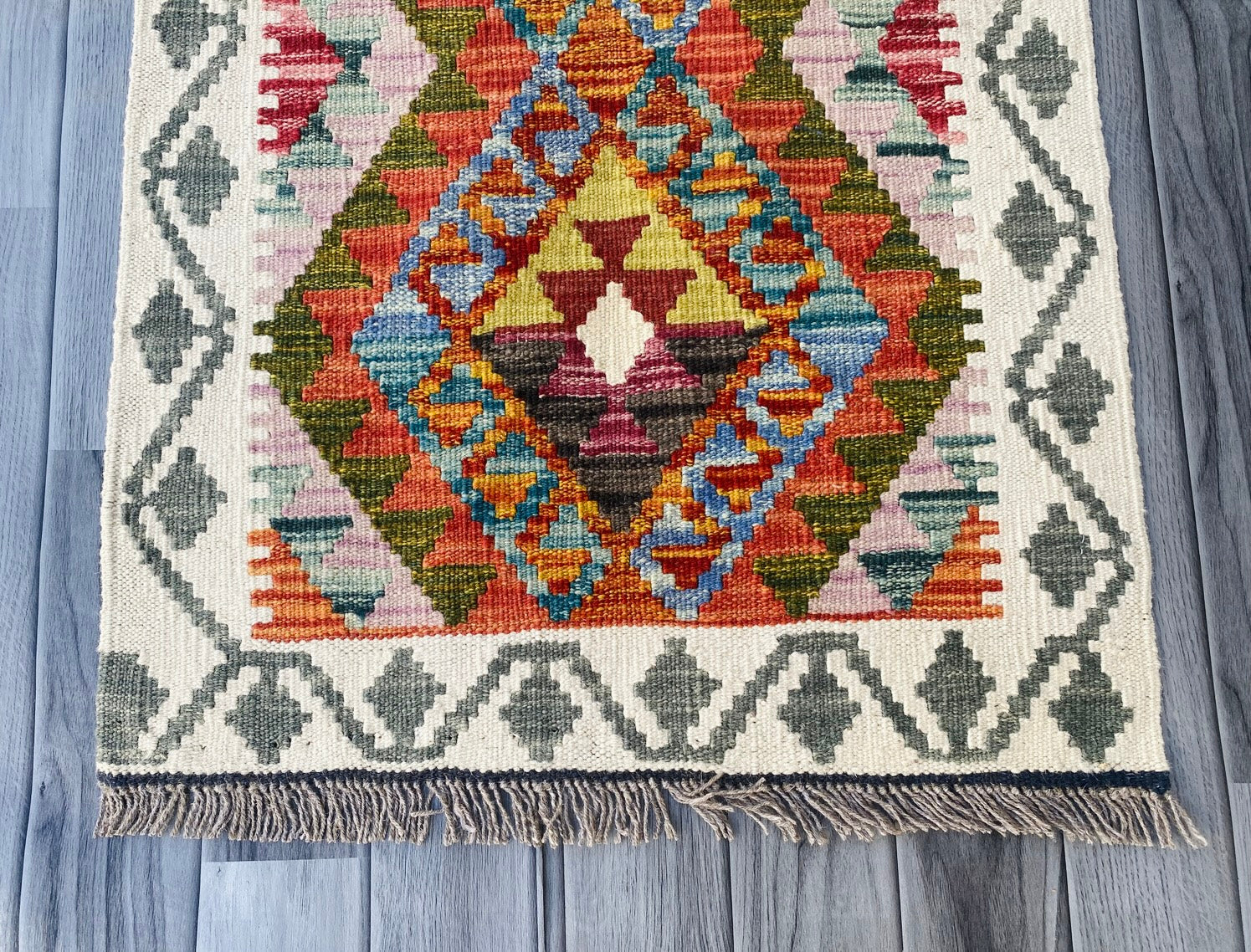 Handmade Afghan Chobi Kilim Rug 90 CM x 60 CM SS # 23