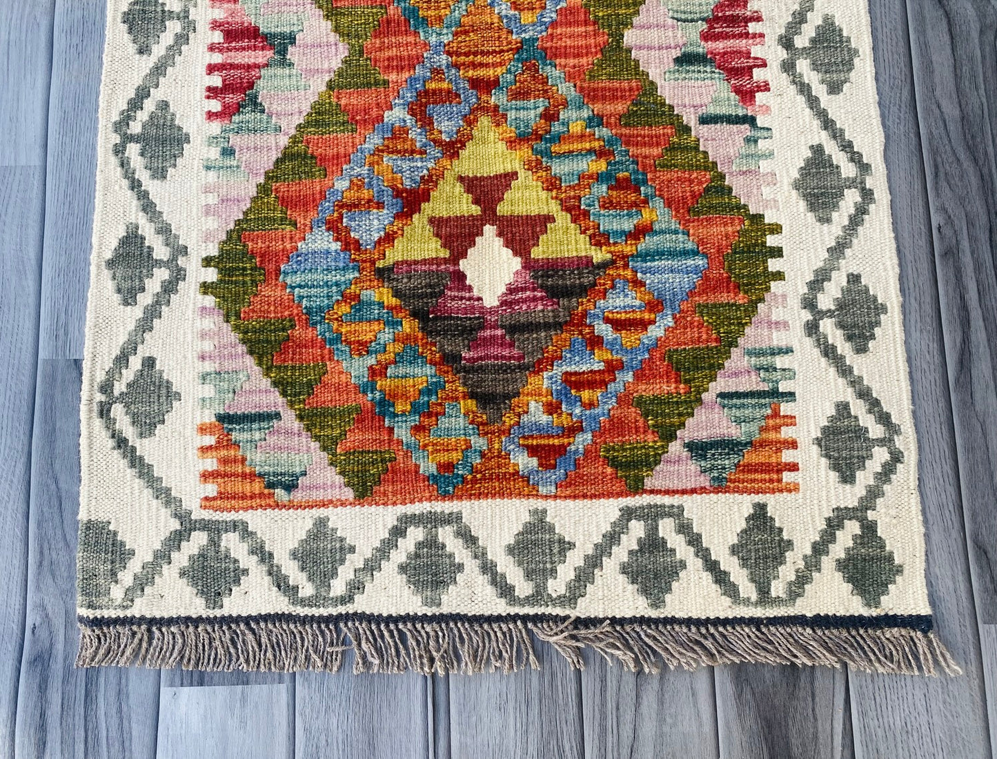 Handmade Afghan Chobi Kilim Rug 90 CM x 60 CM ( SS # 23 ).