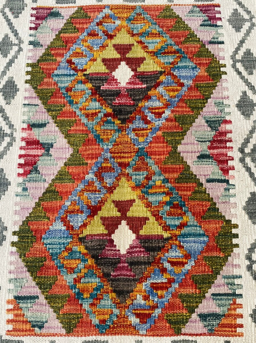 Handmade Afghan Chobi Kilim Rug 90 CM x 60 CM ( SS # 23 ).