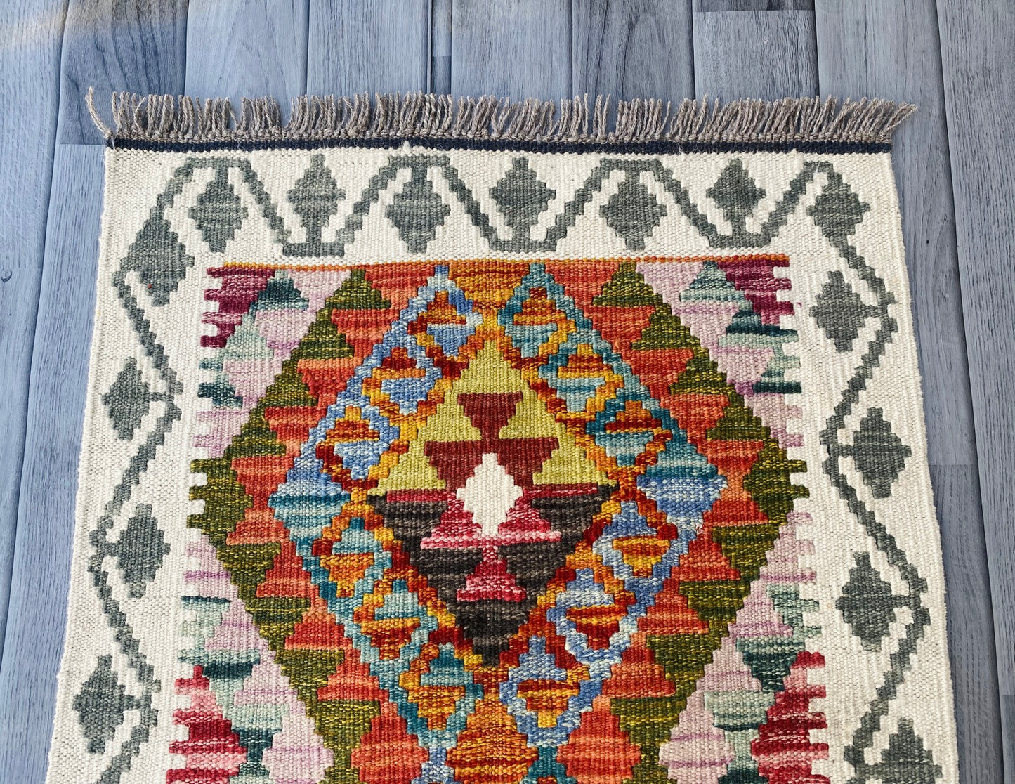 Handmade Afghan Chobi Kilim Rug 90 CM x 60 CM ( SS # 23 ).