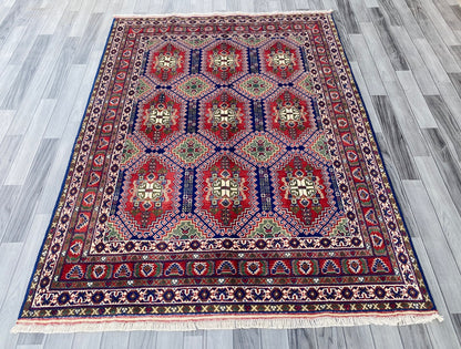 Handmade Afghan Traditional Samarkand Rug 206 CM x 154 CM (SS# 32)