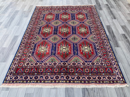 Handmade Afghan Traditional Samarkand Rug 206 CM x 154 CM (SS# 32)