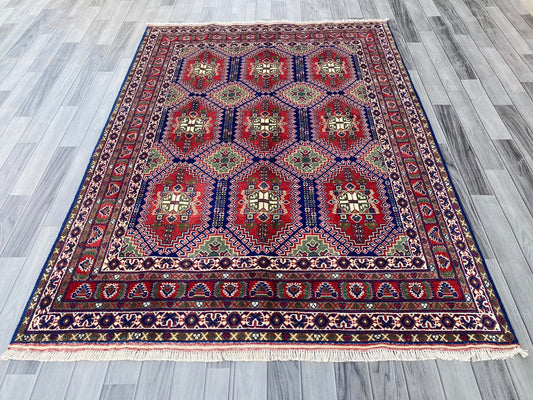 Handmade Afghan Traditional Samarkand Rug 206 CM x 154 CM (SS# 32)