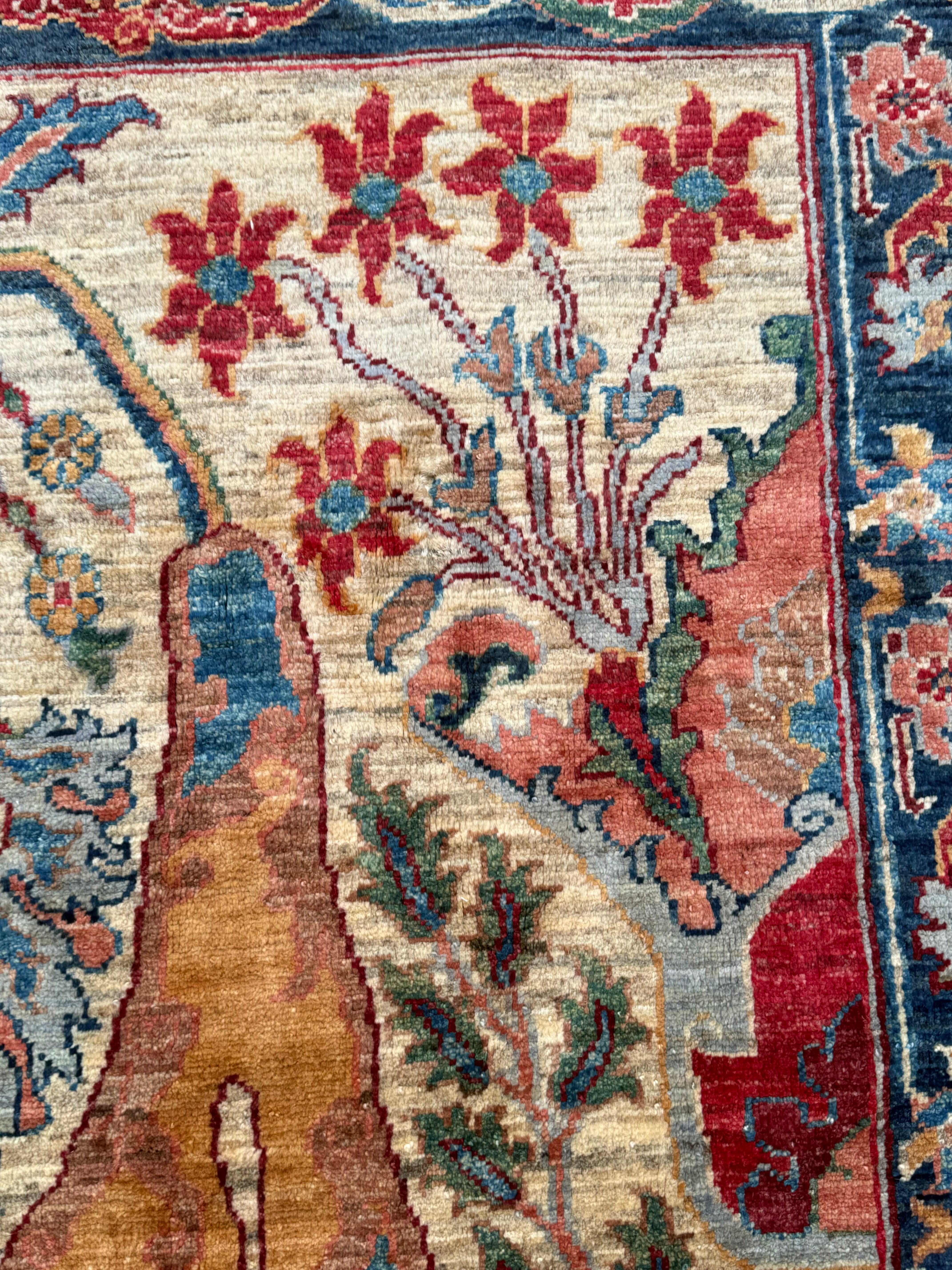Handmade Afghan Chobi Floral Rug, 306 CM x 250 CM