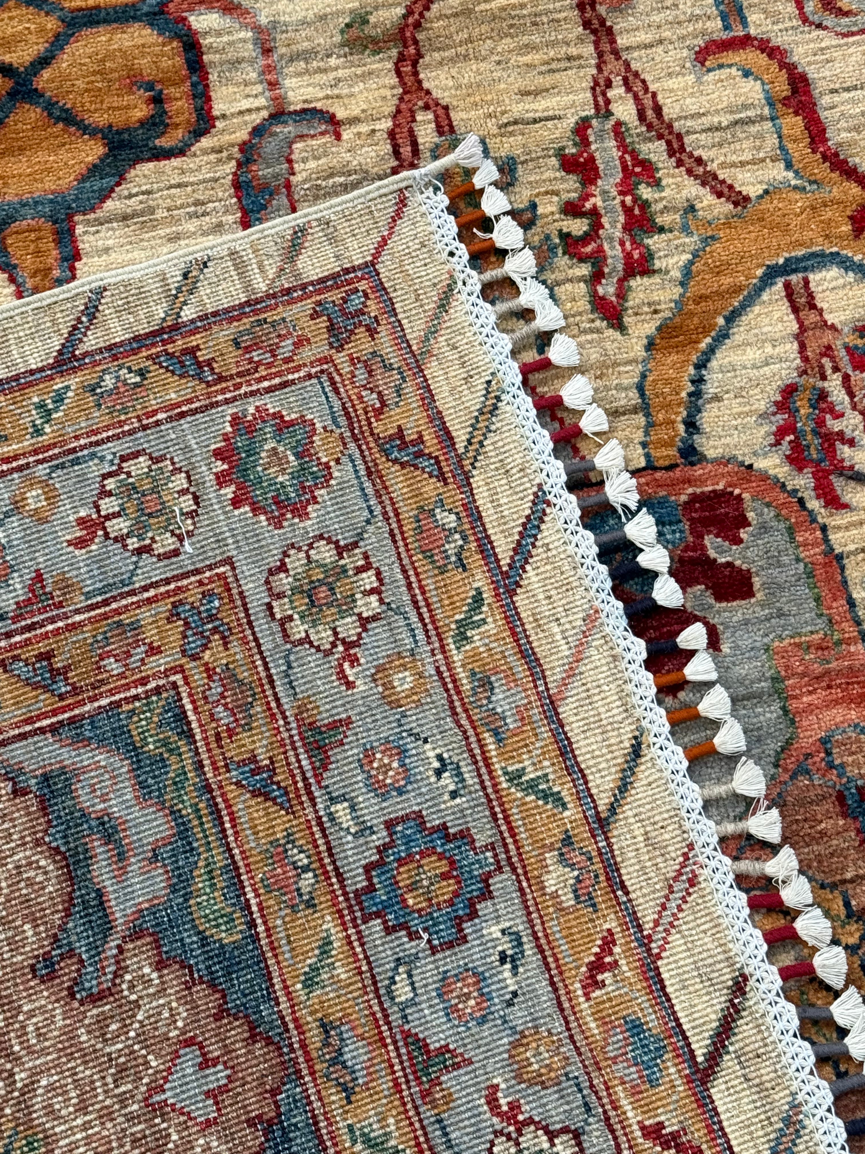 Handmade Afghan Chobi Floral Rug, 306 CM x 250 CM