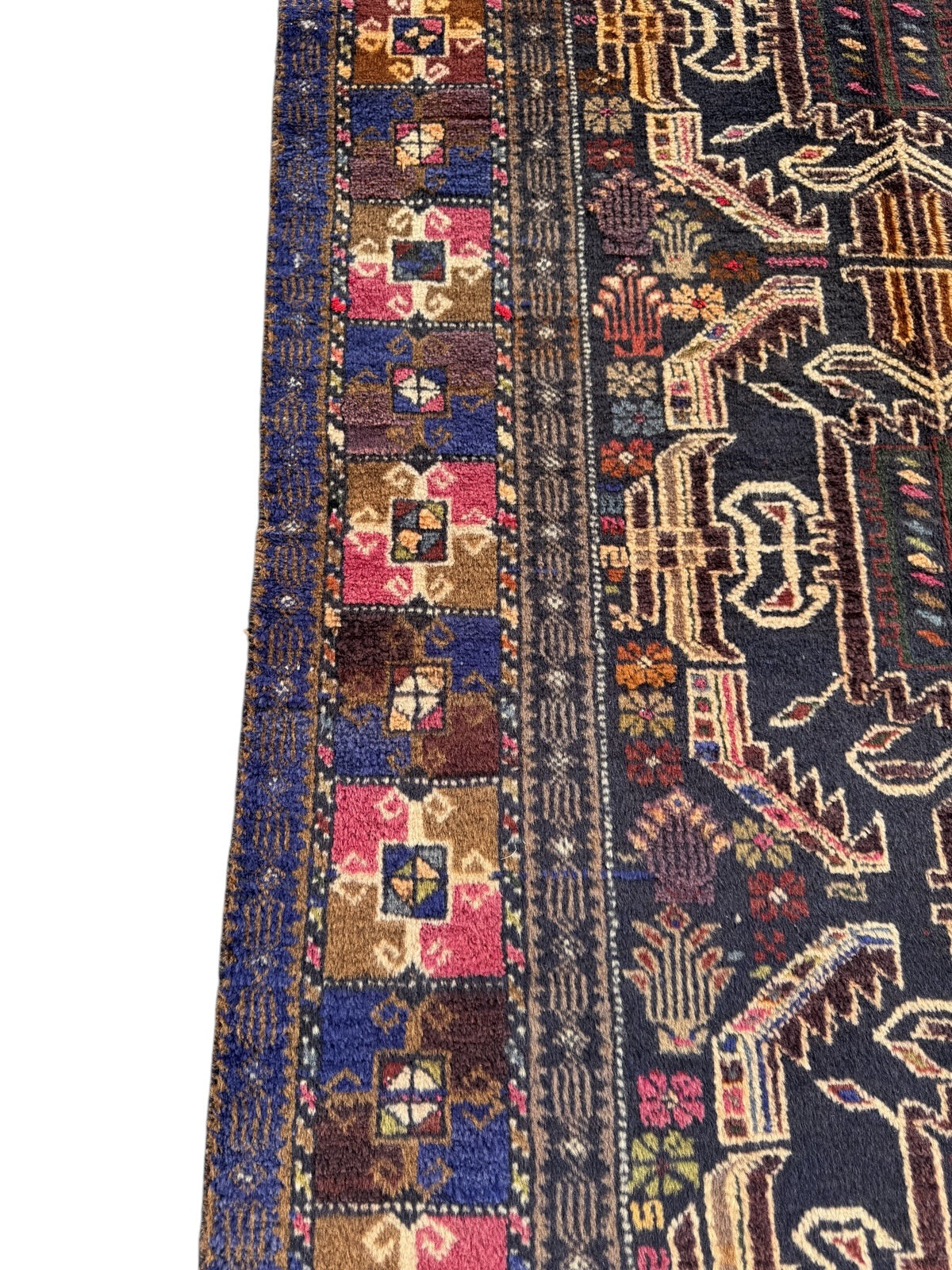 Handmade Traditional Afghan Balochi Rug  217 CM x 106 CM SK#1475