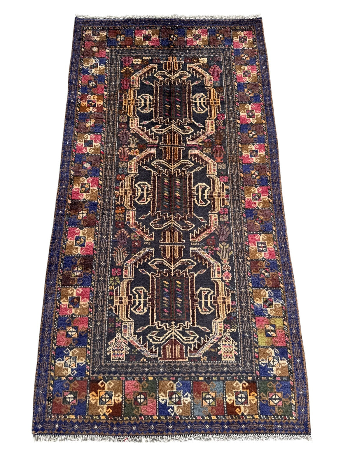 Handmade Traditional Afghan Balochi Rug  217 CM x 106 CM SK#1475