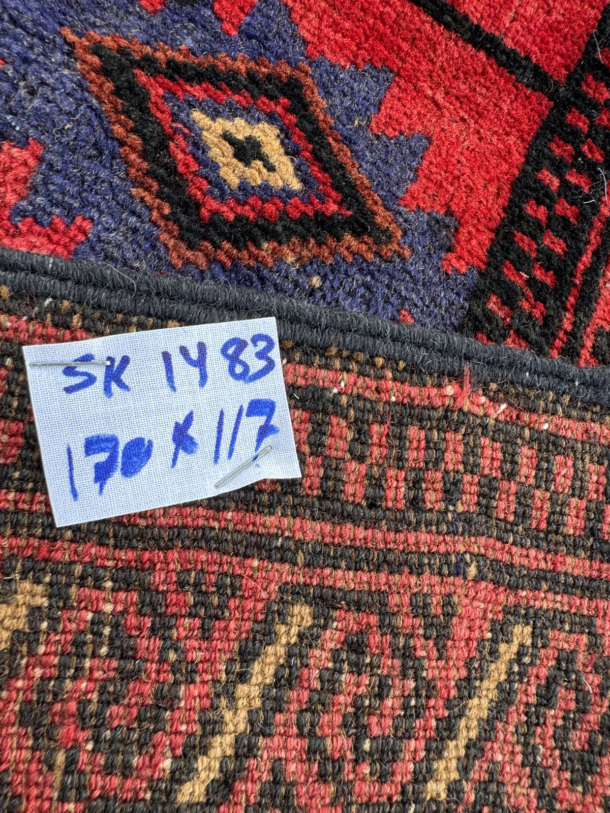 Handmade Traditional Afghan Balochi Rug 170 CM x 117 CM SK#1483