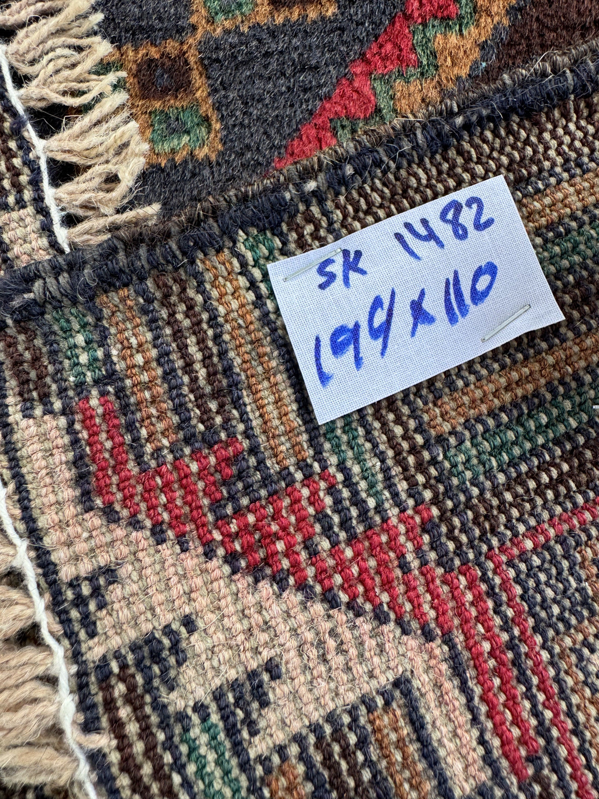 Handmade Traditional Afghan Balochi Rug 119 CM x 110 CM SK#1482