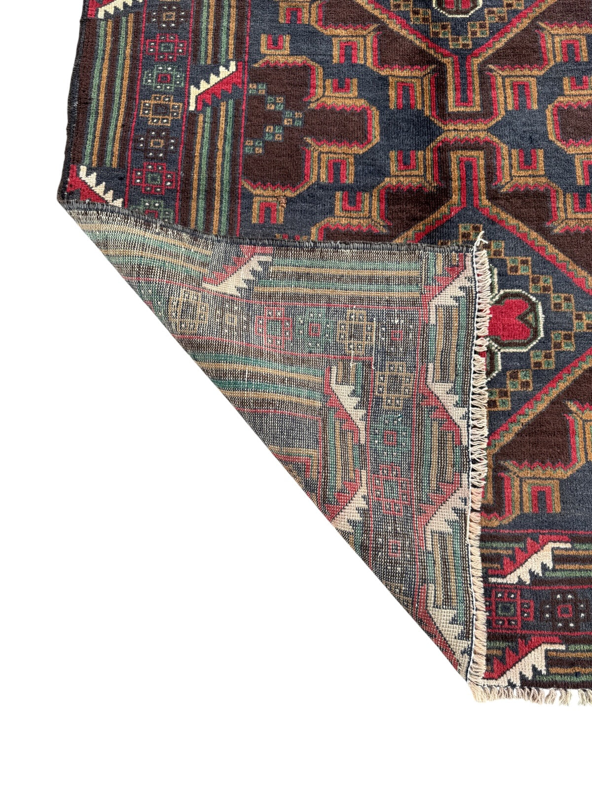 Handmade Traditional Afghan Balochi Rug 119 CM x 110 CM SK#1482