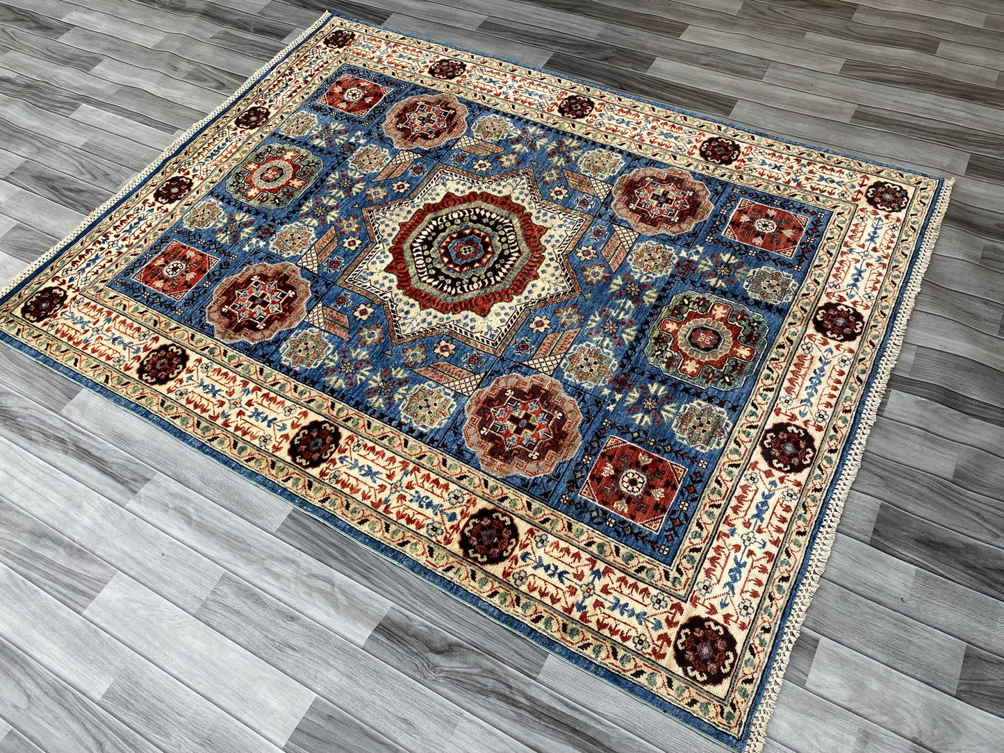 Hand Knotted Chobi Wool Rug | 193 CM x 148 CM SK#351