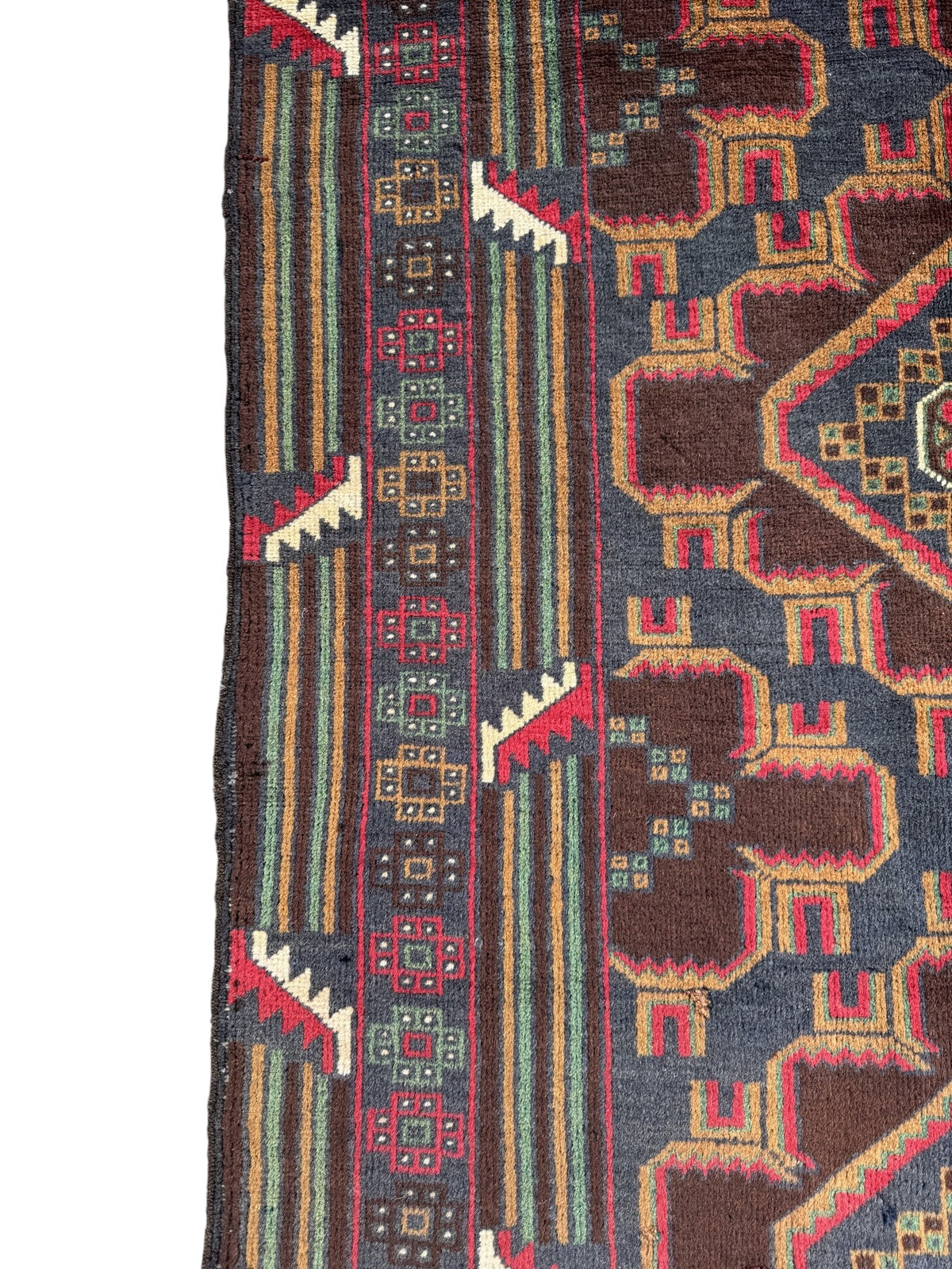 Handmade Traditional Afghan Balochi Rug 119 CM x 110 CM SK#1482
