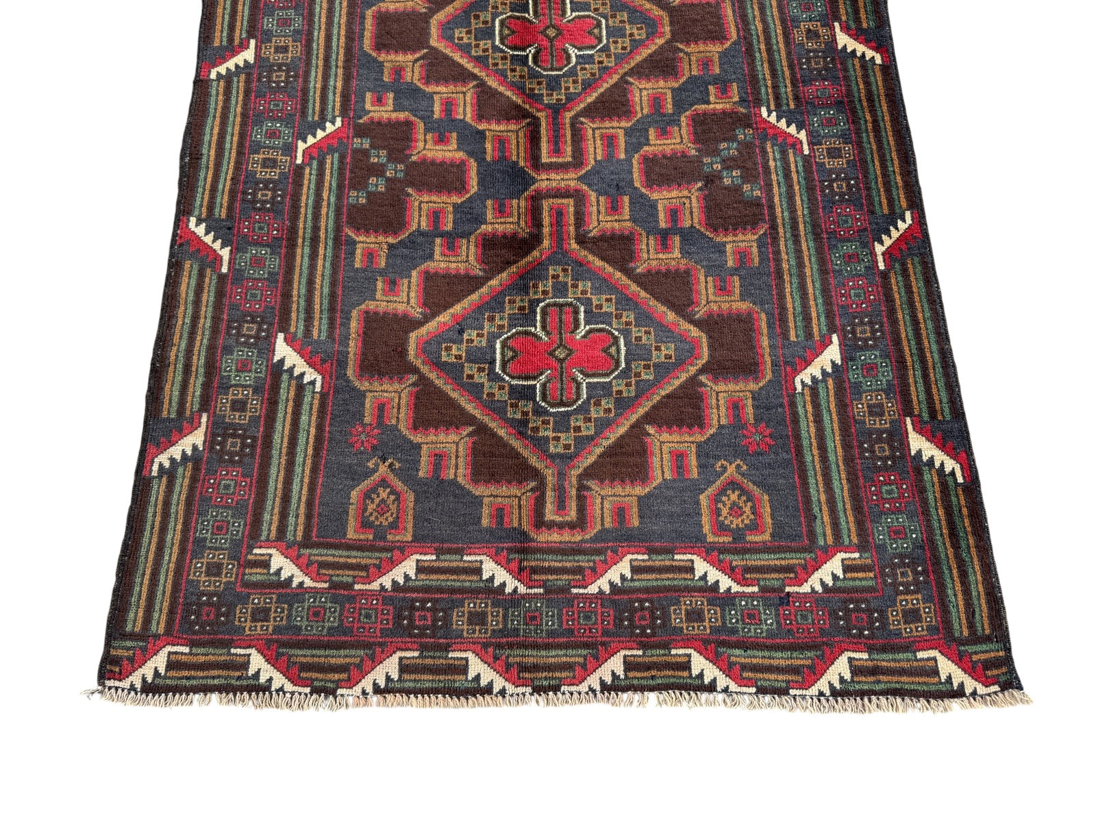 Handmade Traditional Afghan Balochi Rug 119 CM x 110 CM SK#1482