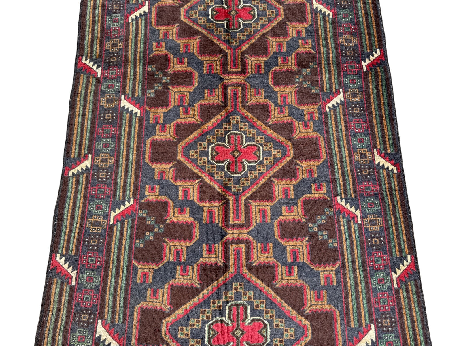 Handmade Traditional Afghan Balochi Rug 119 CM x 110 CM SK#1482