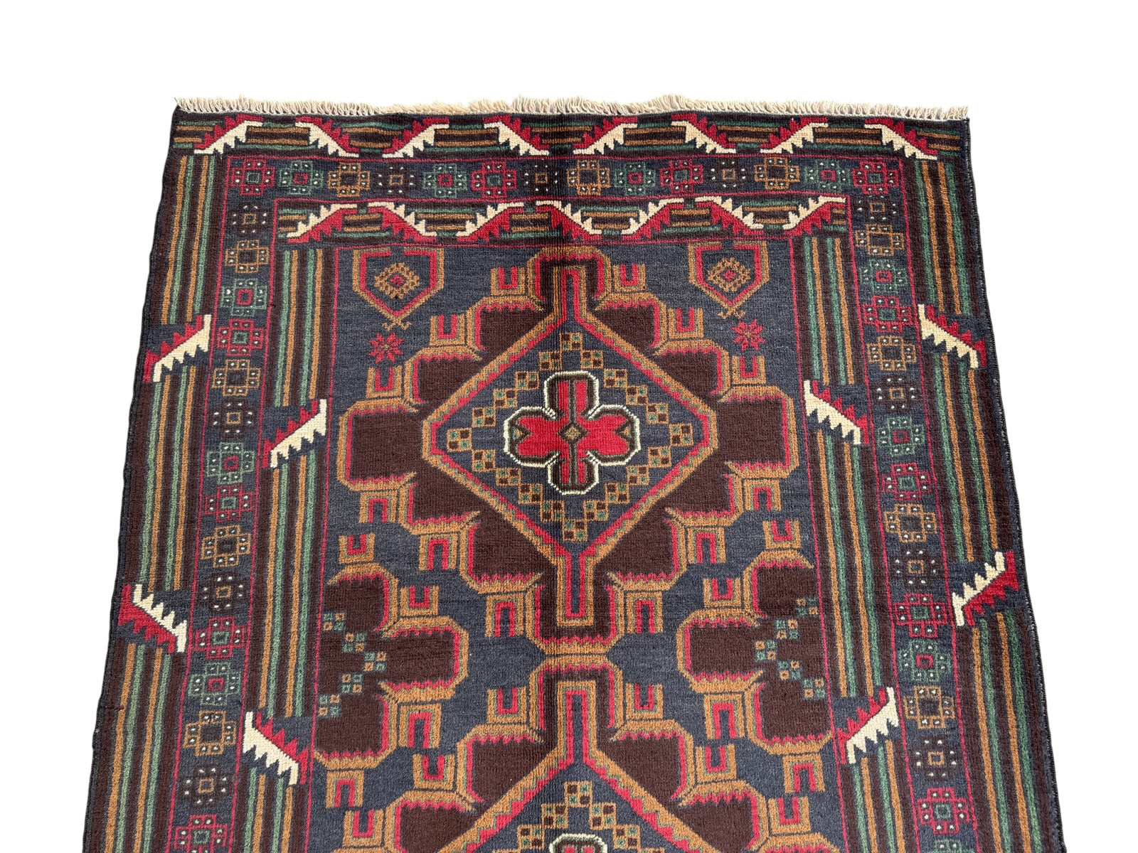 Handmade Traditional Afghan Balochi Rug 119 CM x 110 CM SK#1482
