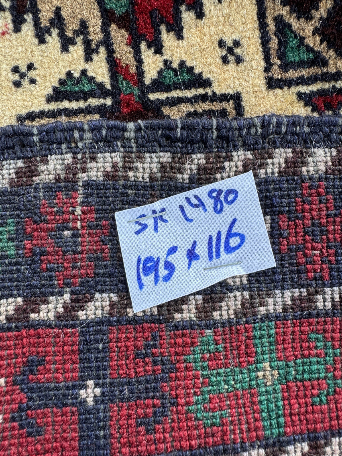 Handmade Traditional Afghan Balochi Rug 195 CM x 116 CM SK#1480