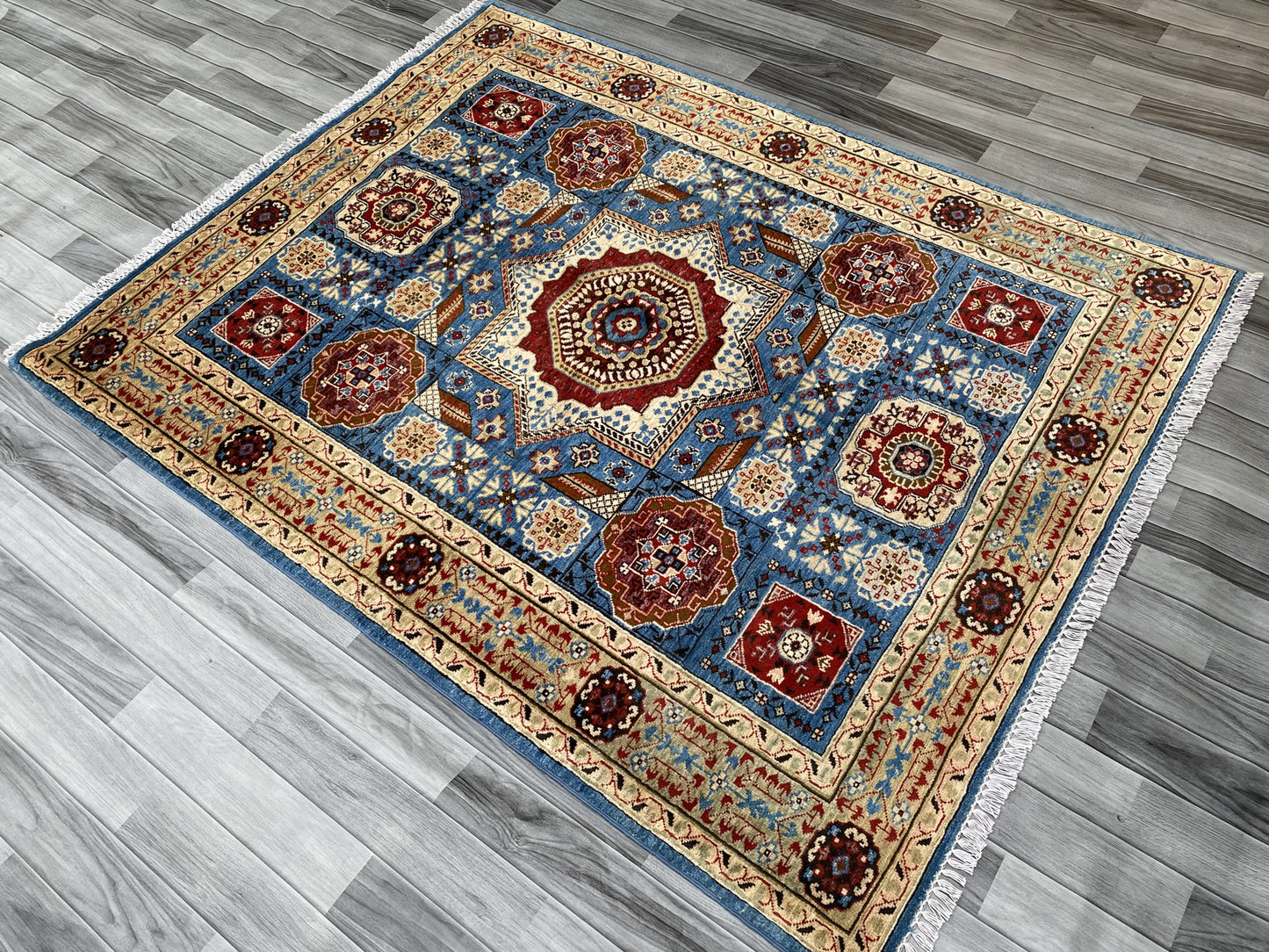 Hand Knotted Chobi Wool Rug | 193 CM x 150 CM SK#355