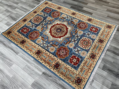 Hand Knotted Chobi Wool Rug | 193 CM x 150 CM SK#355