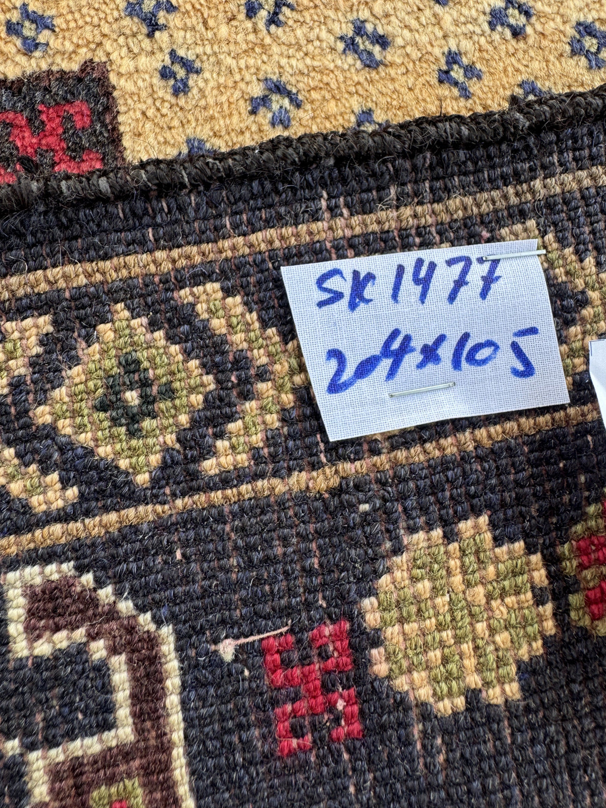 Handmade Traditional Afghan Balochi Rug 204 CM x 105 SK#1477
