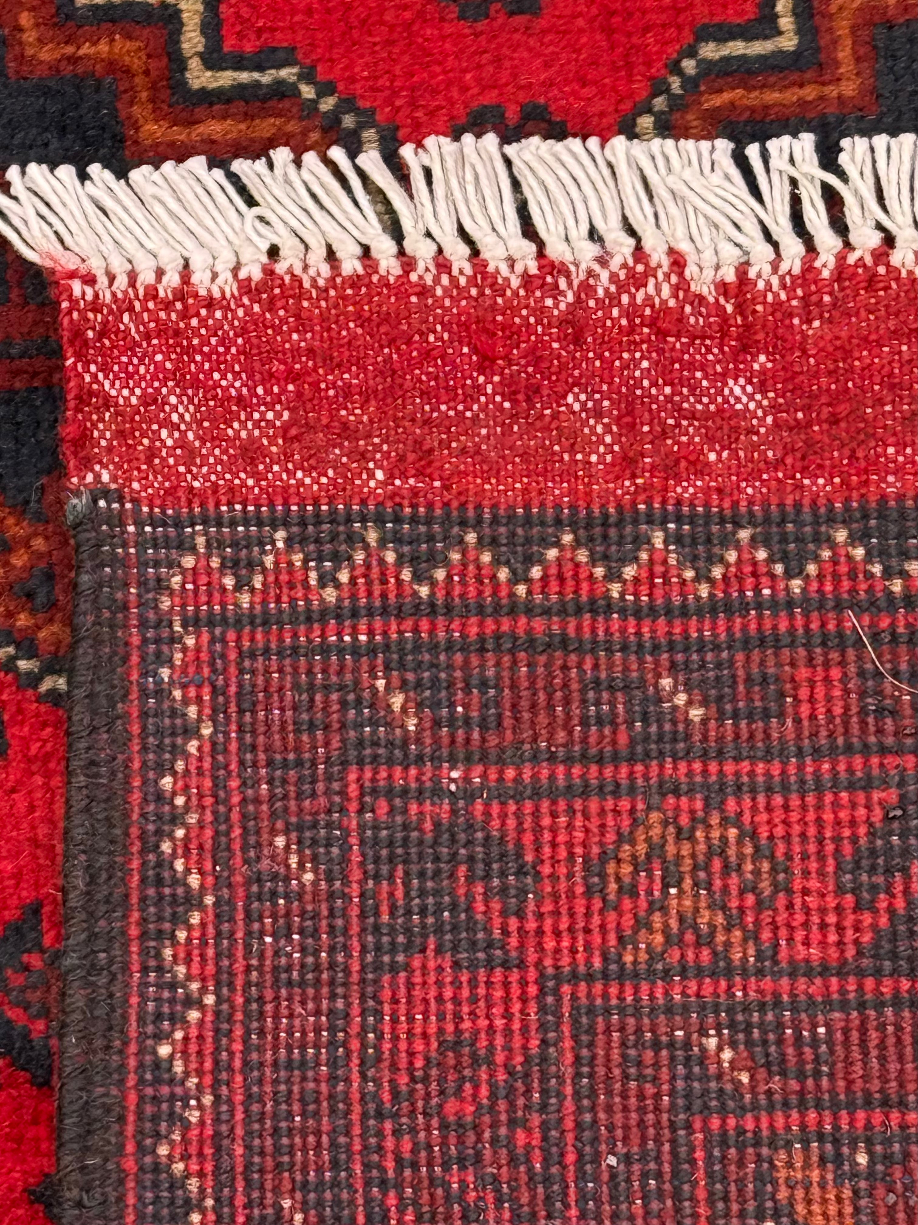 Handmade Afghan Red Khaal Rug, 298 x 198 CM