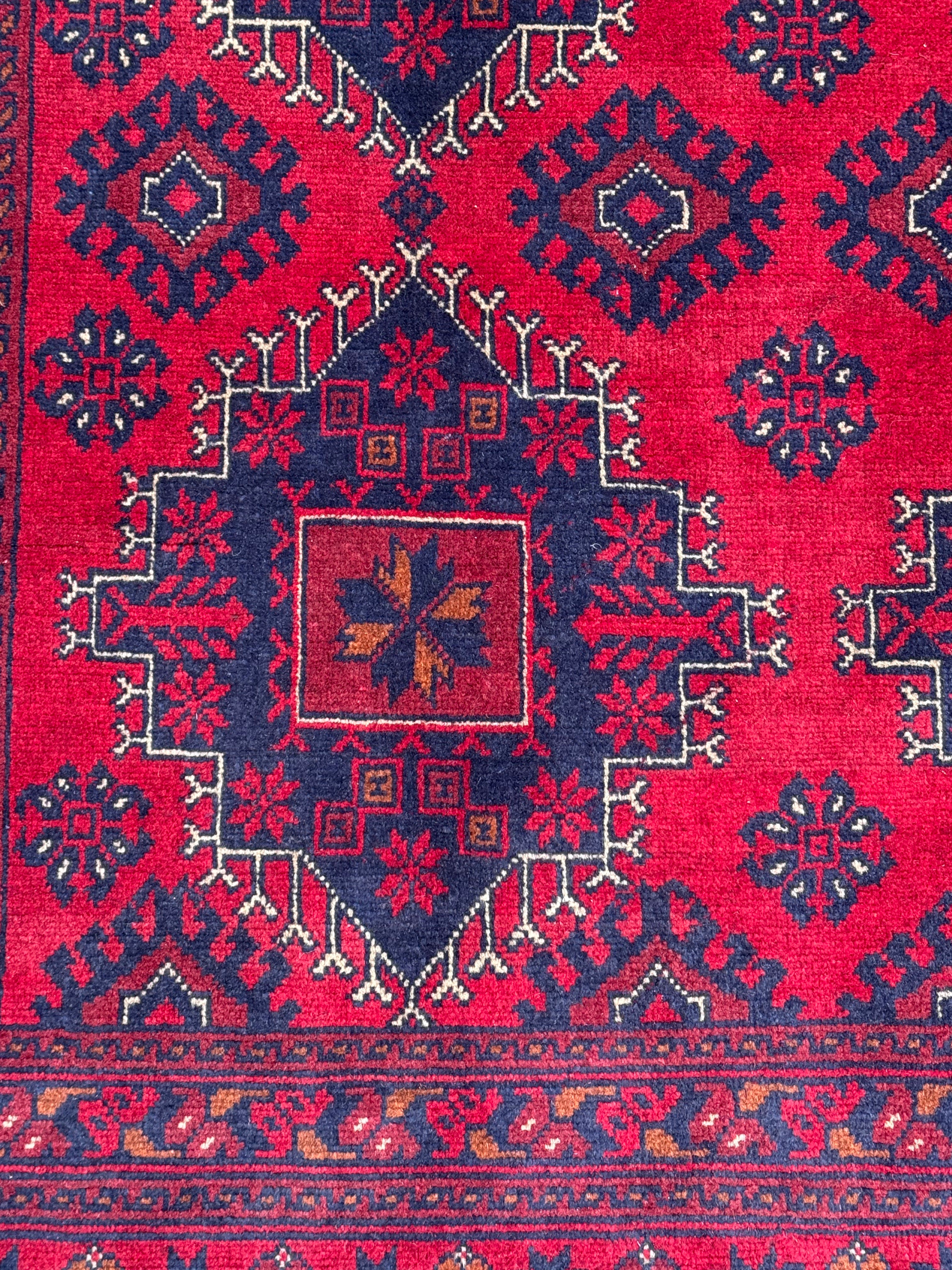 Handmade Afghan Red Khaal Rug, 298 x 198 CM