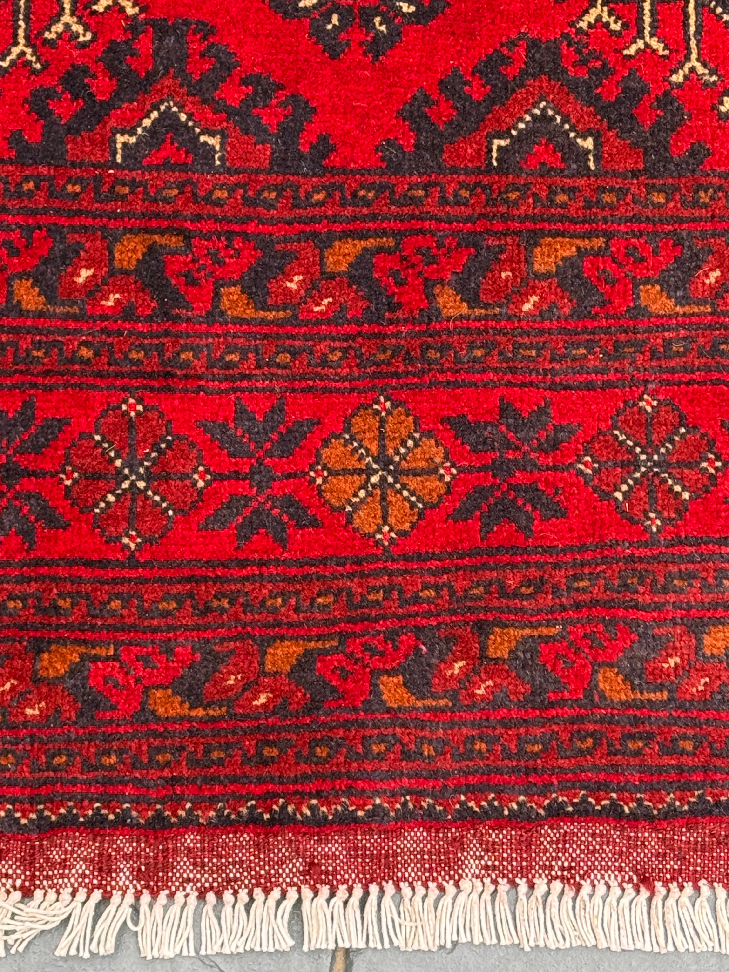 Handmade Afghan Red Khaal Rug, 298 x 198 CM