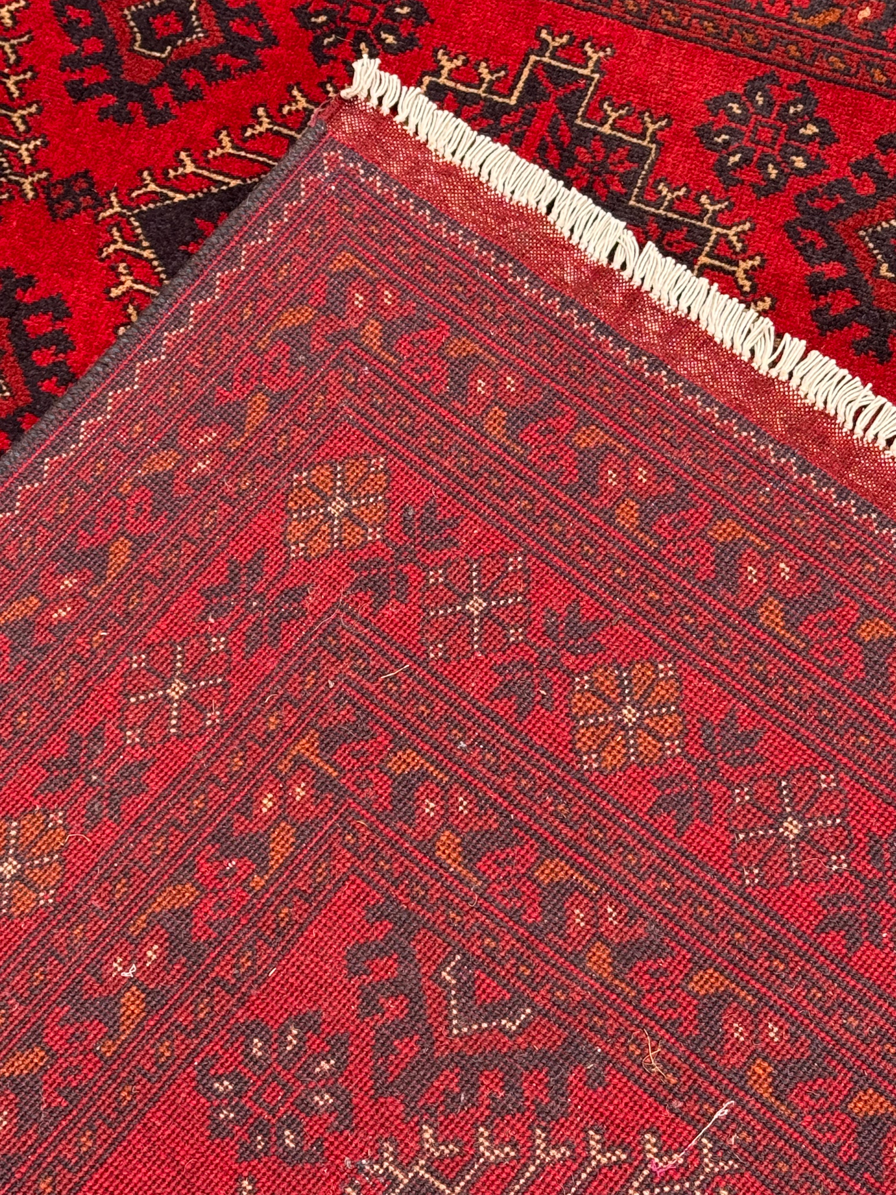 Handmade Afghan Red Khaal Rug, 298 x 198 CM