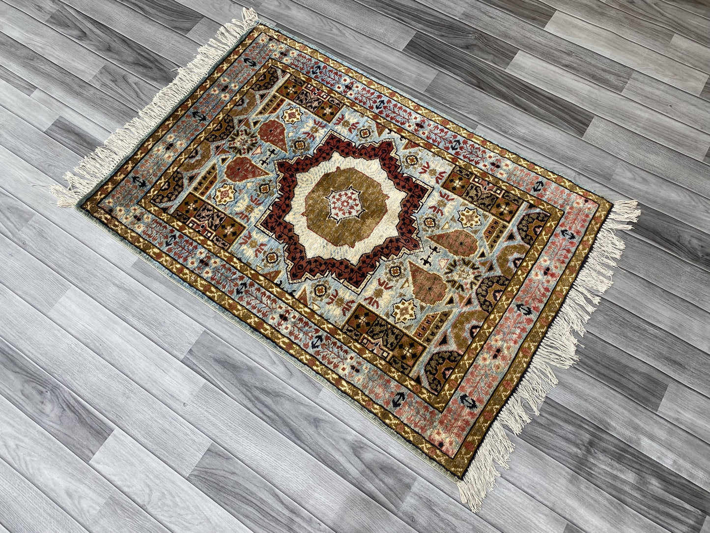 Hand Knotted Chobi Wool Rug | 121 CM x 80 CM SK#367