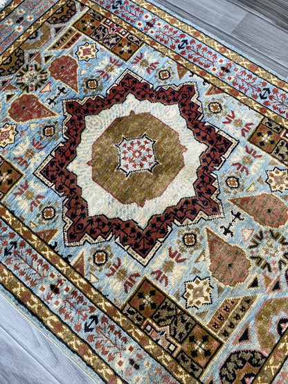 Hand Knotted Chobi Wool Rug | 121 CM x 80 CM SK#367