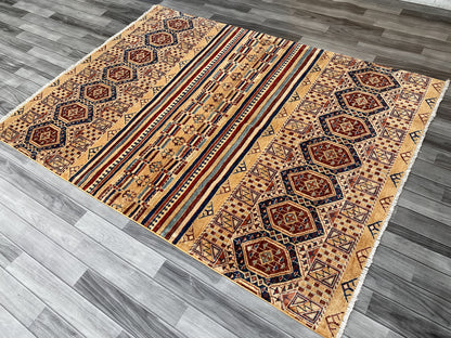 Hand Knotted Chobi Wool Rug | 207 CM x 153 CM SK#370