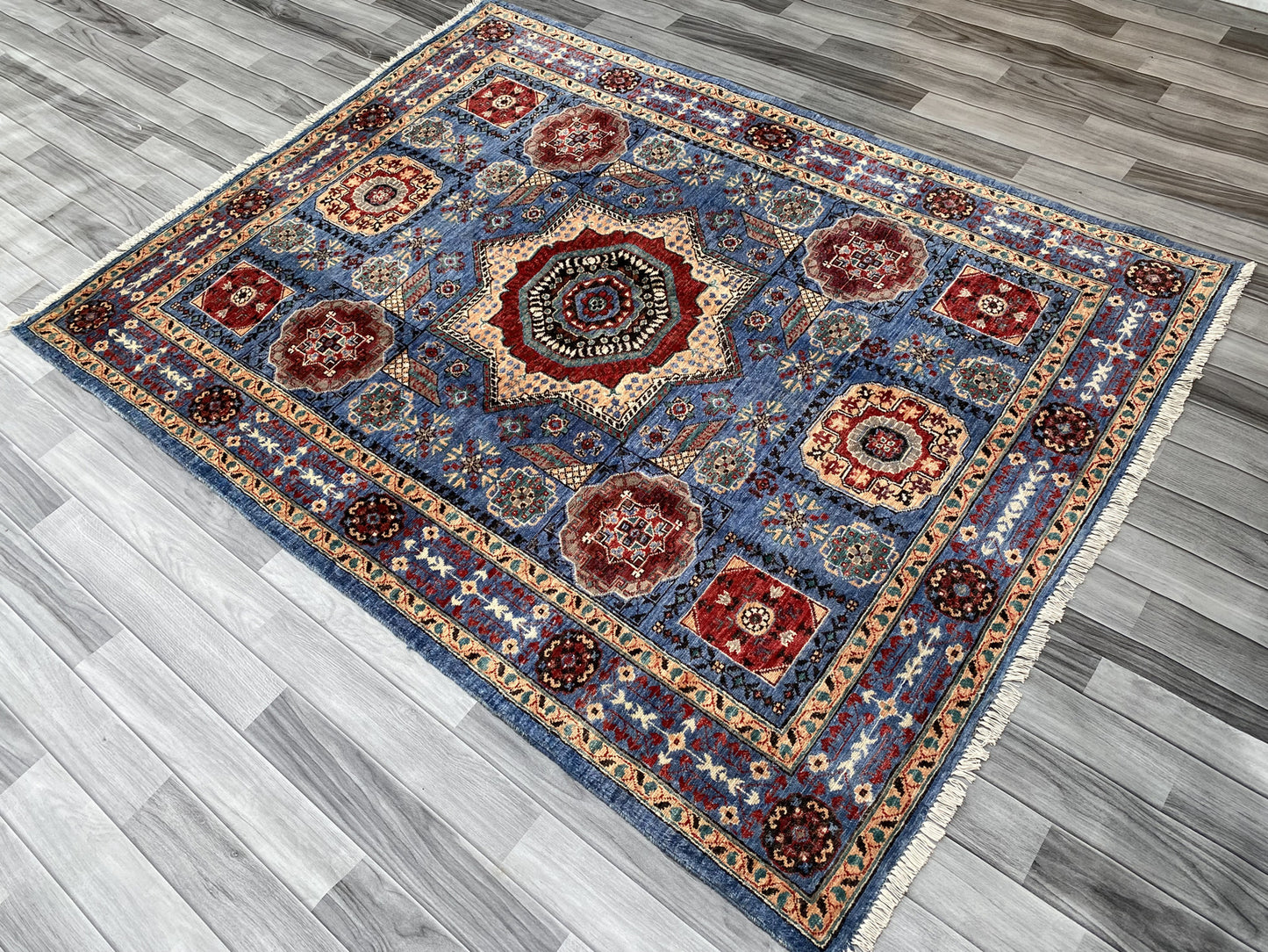 Hand Knotted Chobi Wool Rug | 199 CM x 148 CM SK#372
