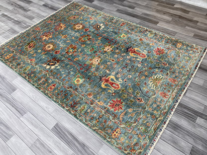 Hand Knotted Chobi Wool Rug | 215 CM x 153 CM SK#373