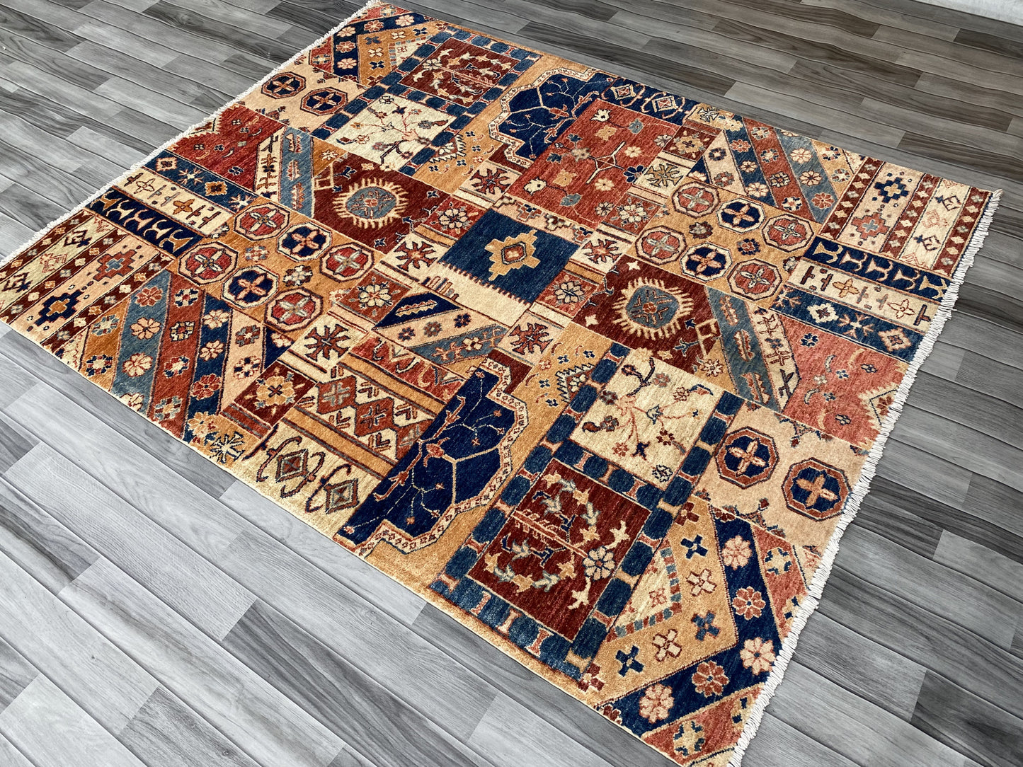 Hand Knotted Chobi Wool Rug | 195 CM x 157 CM SK#375