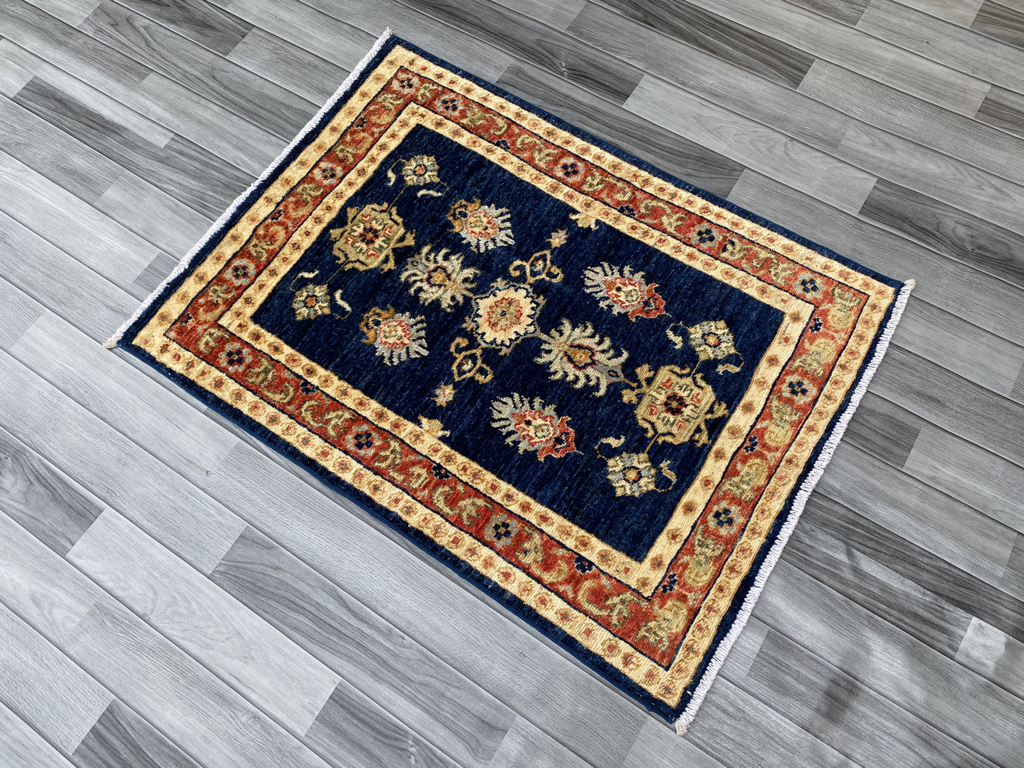 Hand Knotted Chobi Wool Rug | 107 CM x 80 CM SK#380