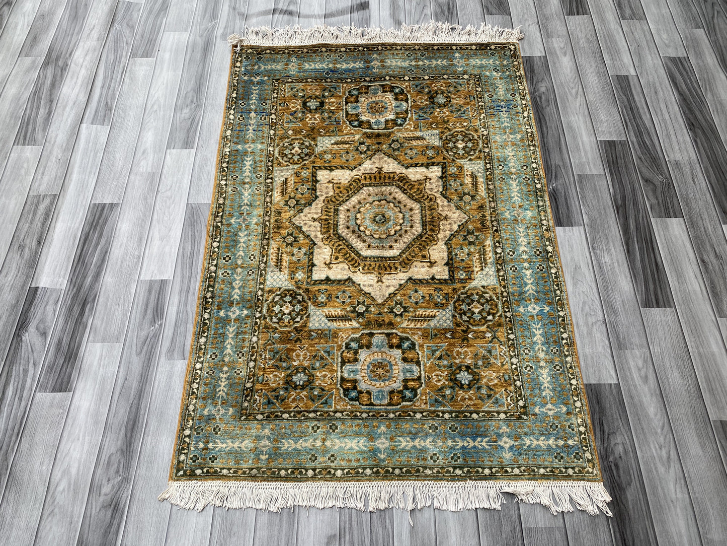 Hand Knotted Chobi Wool Rug | 150 CM x 101 CM SK#394