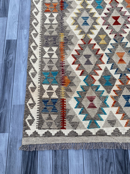 Handmade Flat Weave  Kilim Rug |275 CM x  205 CM KAS#99