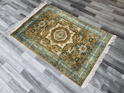 Hand Knotted Chobi Wool Rug | 150 CM x 101 CM SK#394