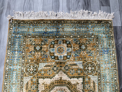 Hand Knotted Chobi Wool Rug | 150 CM x 101 CM SK#394