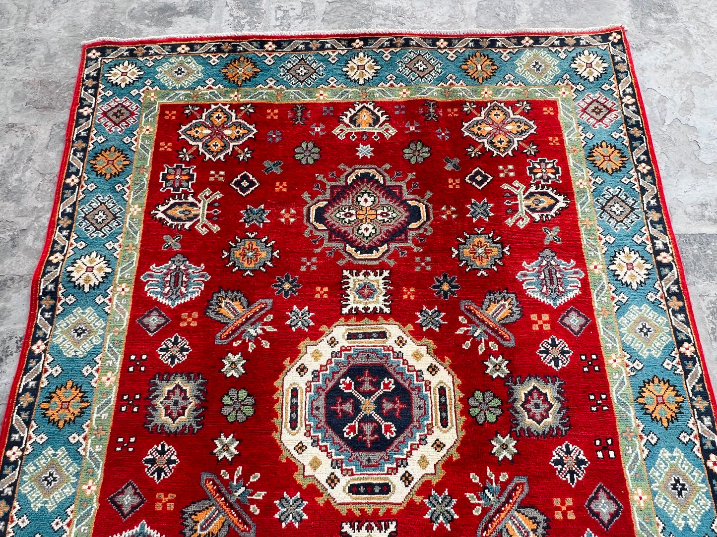Handmade Traditional Kazak Rug  202 cm x 143 cm KSB#11385