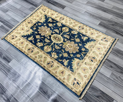 Handmade Fine Quality Chobi Wool Rug  ( 130 CM x 85 CM ) SS#59