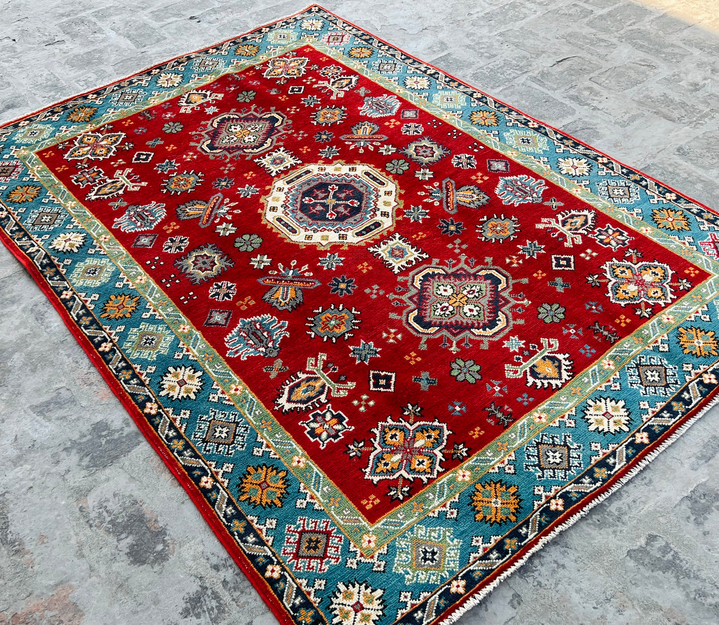 Handmade Traditional Kazak Rug  202 cm x 143 cm KSB#11385