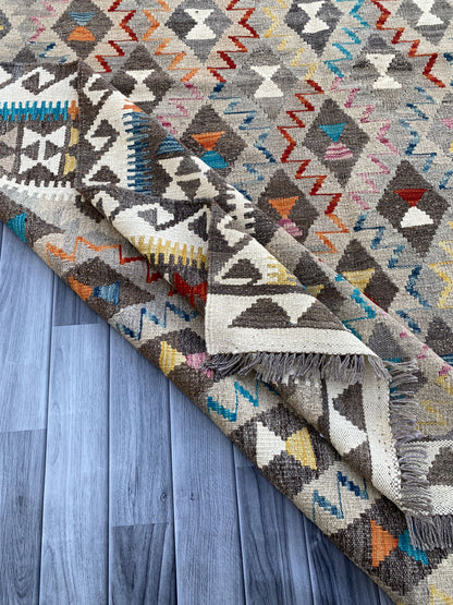 Handmade Flat Weave  Kilim Rug |280 CM x  206 CM KAS#97