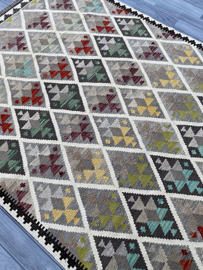 Handmade Flat Weave  Kilim Rug |207 CM x 151 CM KAS#92