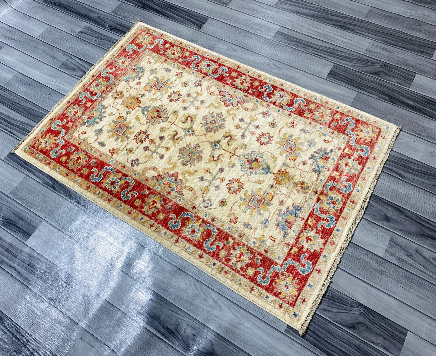 Handmade Chobi Wool Rug  ( 125 CM x 82 CM ) SS#55