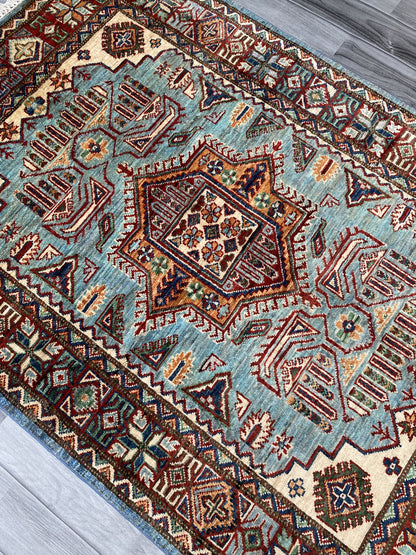 Hand Knotted Chobi Wool Rug | 148 CM x 102 CM SK#397