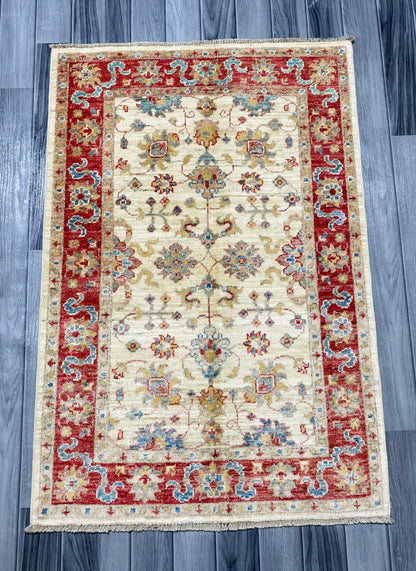 Handmade Chobi Wool Rug  ( 125 CM x 82 CM ) SS#55