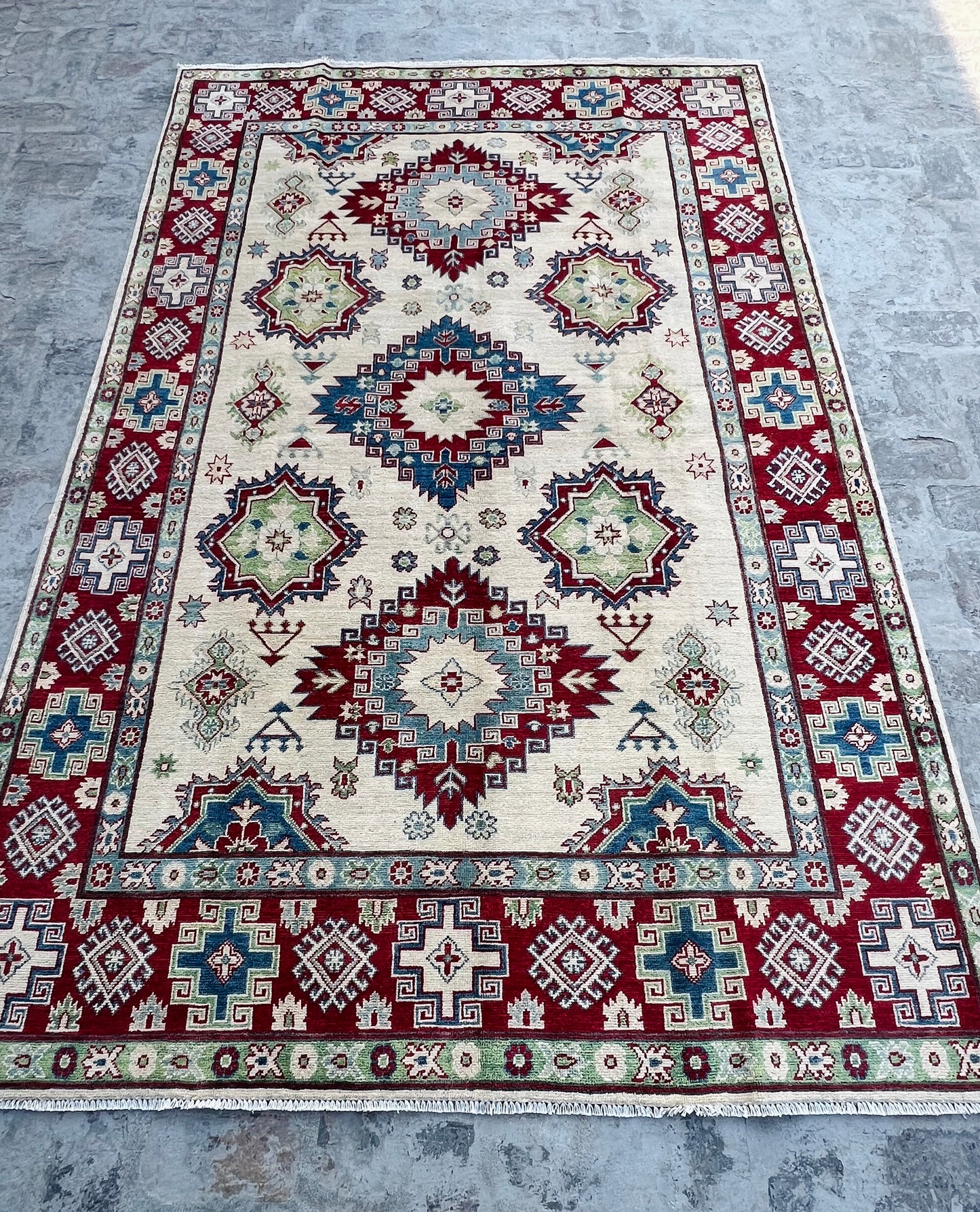 Handmade Traditional Kazak Rug  286 cm x 177 cm KSB#11977